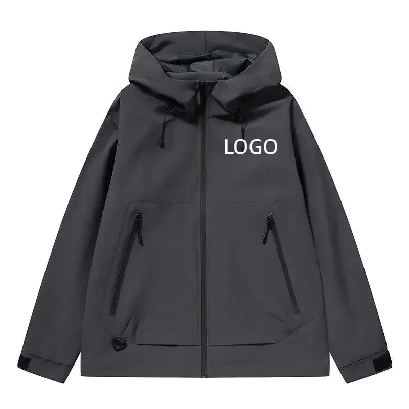 

Spring And Autumn New Casual Loose Hooded Trendy Large Pocket Thin Outdoor Windproof And Rainproof Windproof Coat Jacket