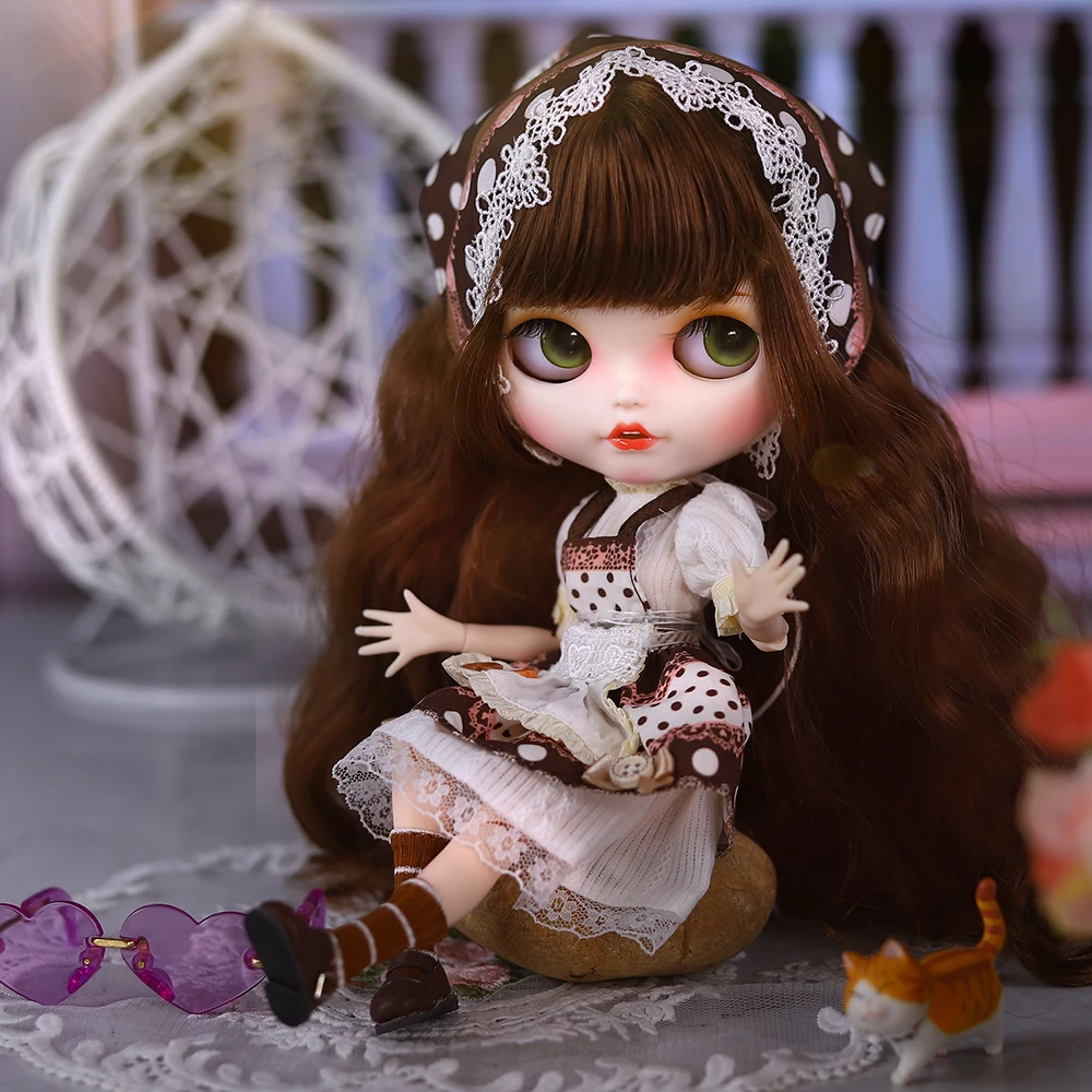 ICY DBS Blyth Puppe 1/6 30 cm offener Mund, verschiedene Hautfarben, verschiedene Stile, nackte Puppe oder kompletter Satz Puppe, geeignet zum Verschenken