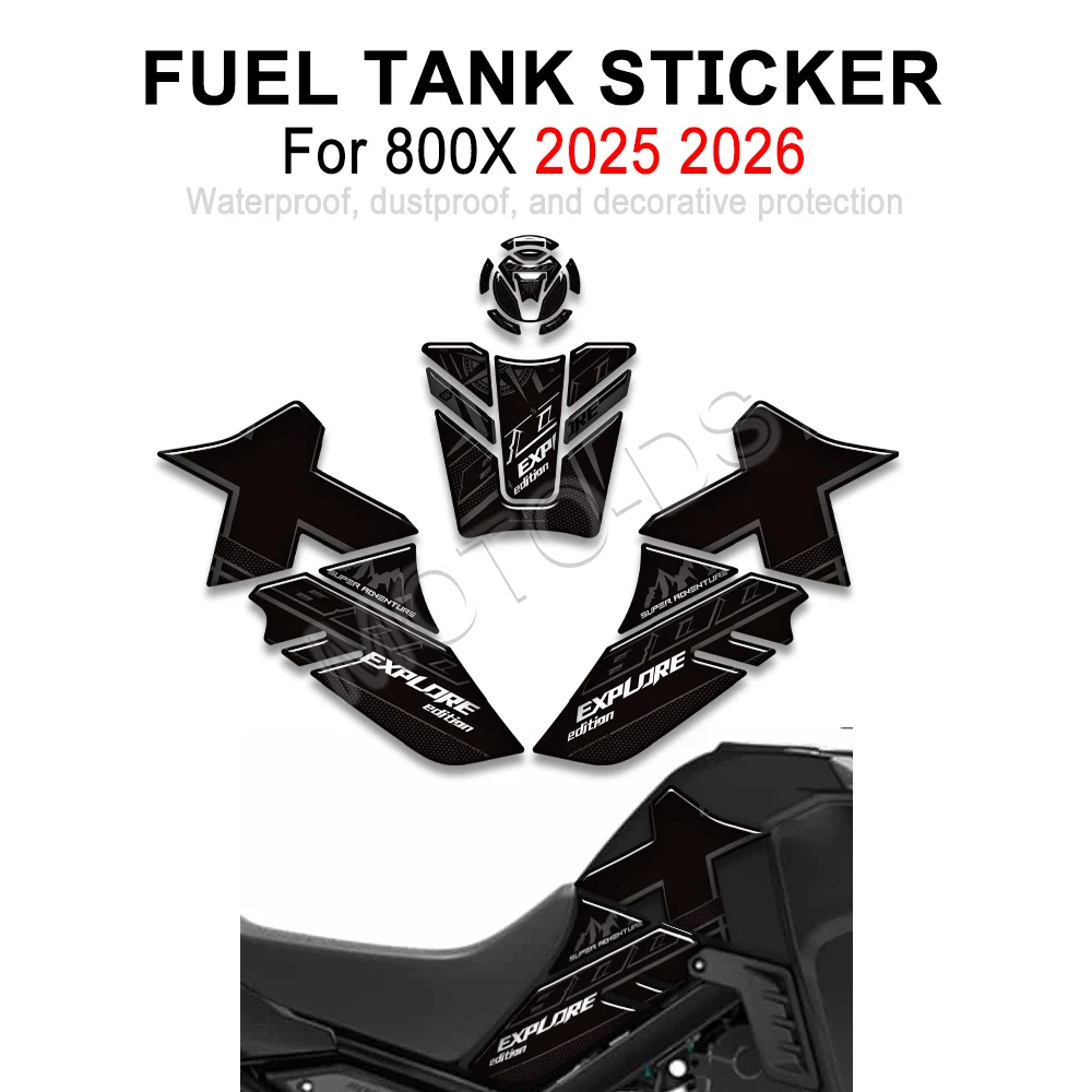 

For Kove 800X 800 X Pro Super Adventure RALLY ADV Motorcycle Fuel Tank Pad Protector Sticker 2025 2026
