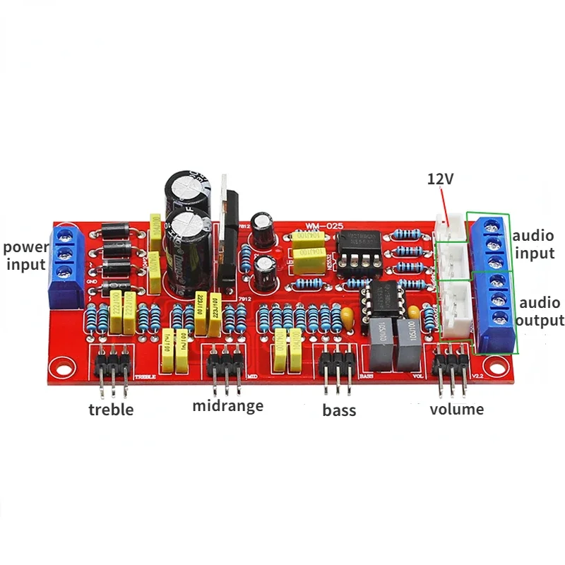 SOTAMIA NE5532 Preamp Tone Board Treble Midrange Bass Preamplifier Volume Control for Hifi Audio Power Amplifier Home Theater