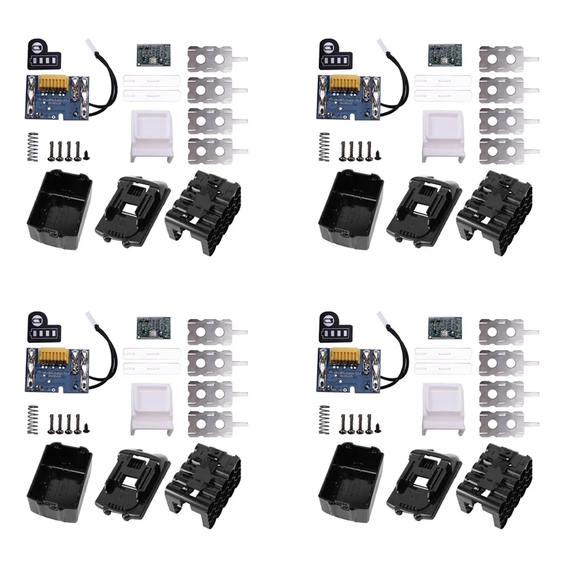 

AAAF 4X BL1890 Li- Battery Case PCB Charging Protection Circuit Board Shell Box BL1860 For 18V