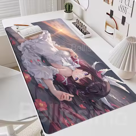 Cute Columbia Mouse Pad Kawaii Girls Keyboard Mousepad PC Gamers Genshin Impact Large XXL Table Mice Pads Gaming Laptop Desk Mat