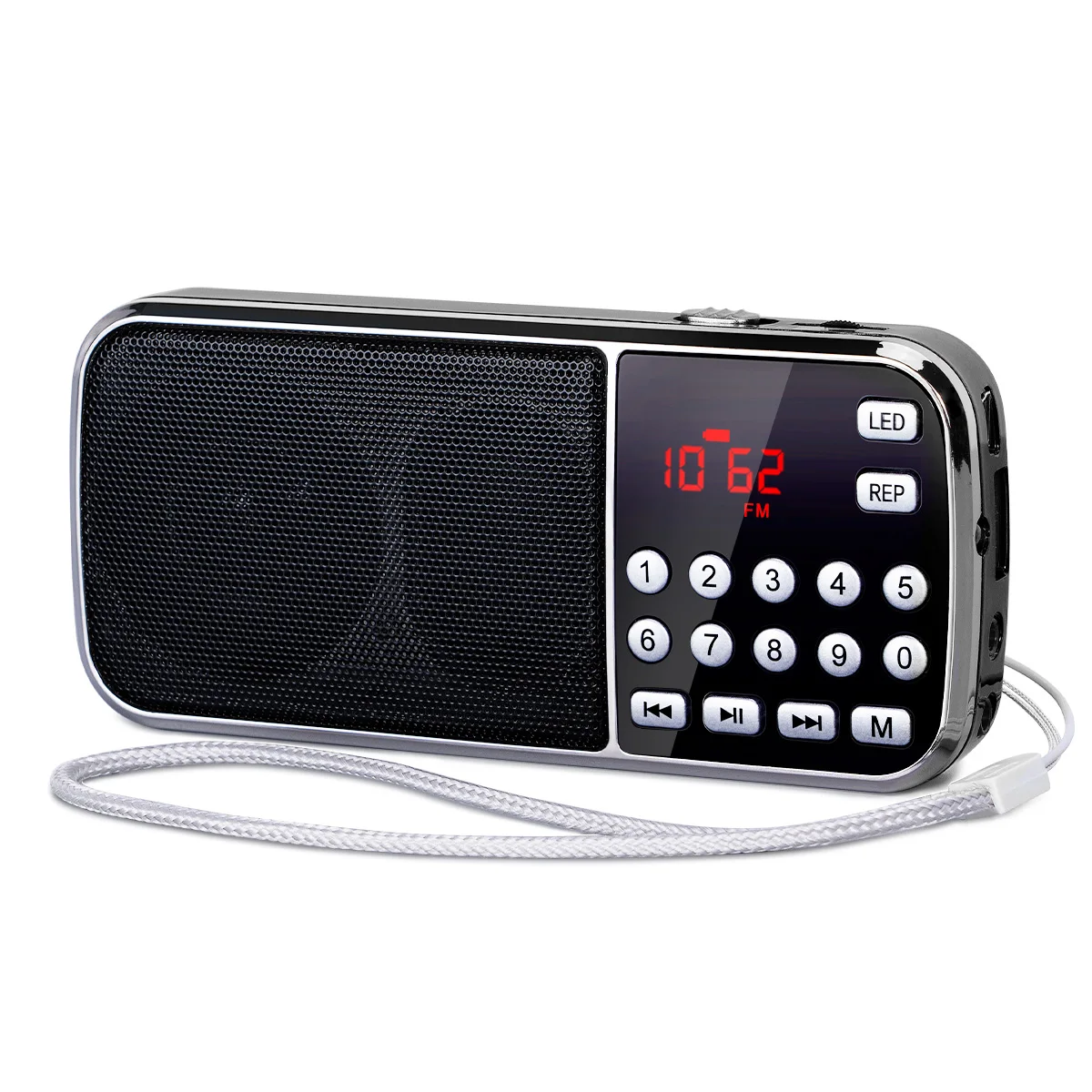 PRUNUS J-189 Radio Portable FM Radio Handheld Pocket HIFI Stereo Speaker Weather Bluetooth Digital Radios Rechargeable USB