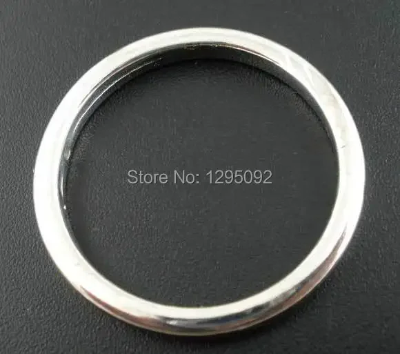 450Pcs Silver Tone Smooth Acrylic Round Frame Ring Cercle Connectors Jewelry Findings 34mm Dia.
