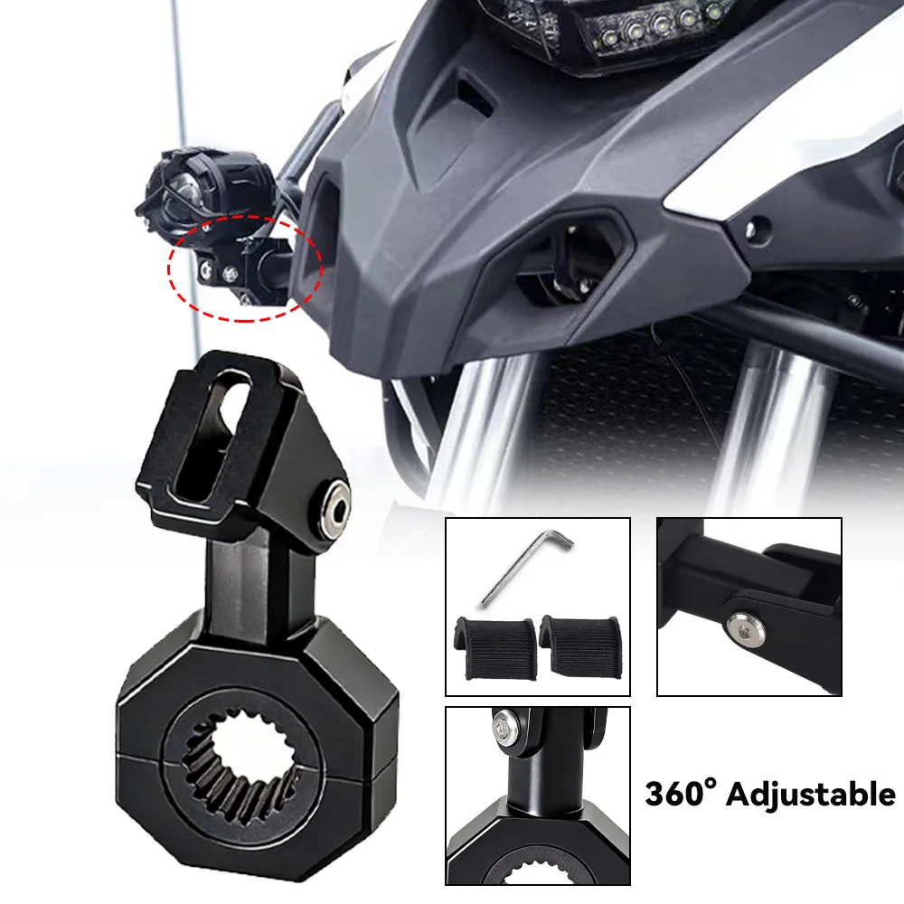 

Motorcycle LED Headlight Spotlight Mount Bracket Adjustable Fog Light Auxiliary Lamp Bumper Clamps Holder Motorcycle Accessories