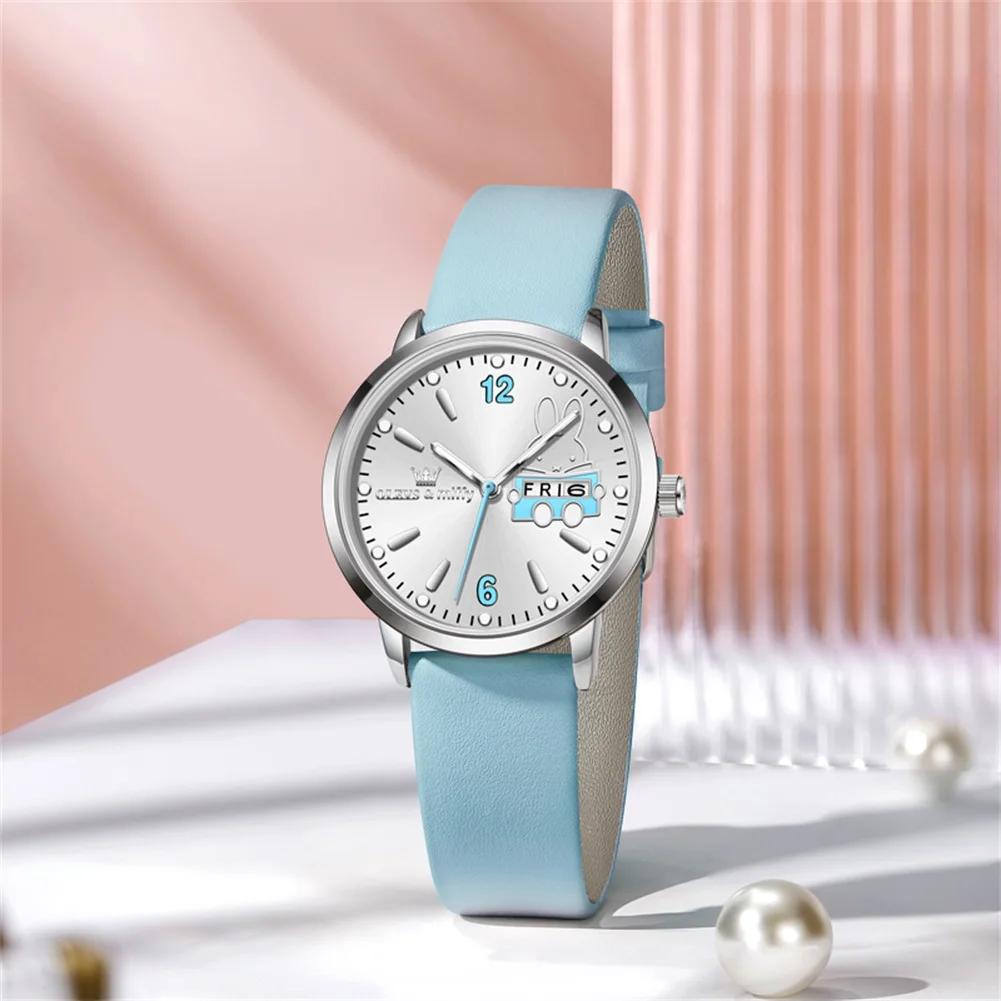 

OLEVS 1002, женские часы, уникальные кварцевые часы с солнечным узором, роскошный кожаный ремешок, водонепроницаемые модные часы для женщин