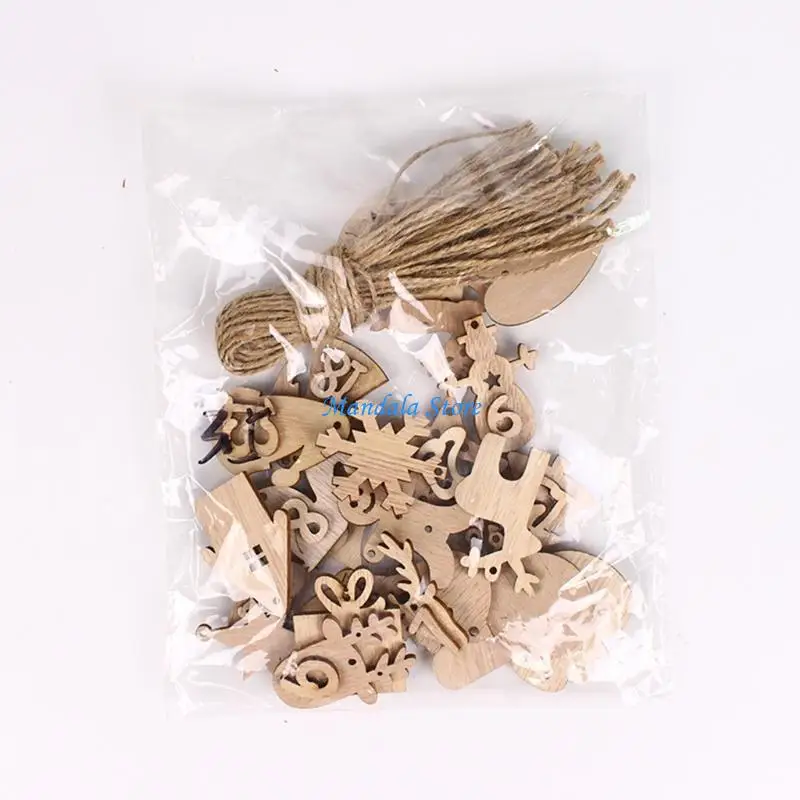 

U2JC Christmas Wooden Pendant Travel Commemoration for Graduation Housewarming Party