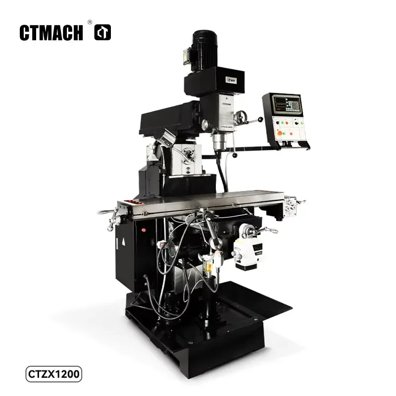 Heavy 3-Axis Turret Milling Machine Vertical Horizontal for CTZX1200 Manual Drill Mill Tool