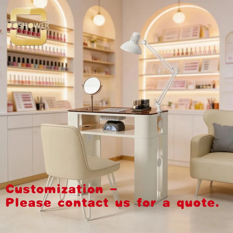 

Customize.Nail Beauty Salon Furniture of Nails Display Cabinets with Led Lighting Nail Art Salon Bedroom Spa Tools-Salon Fu