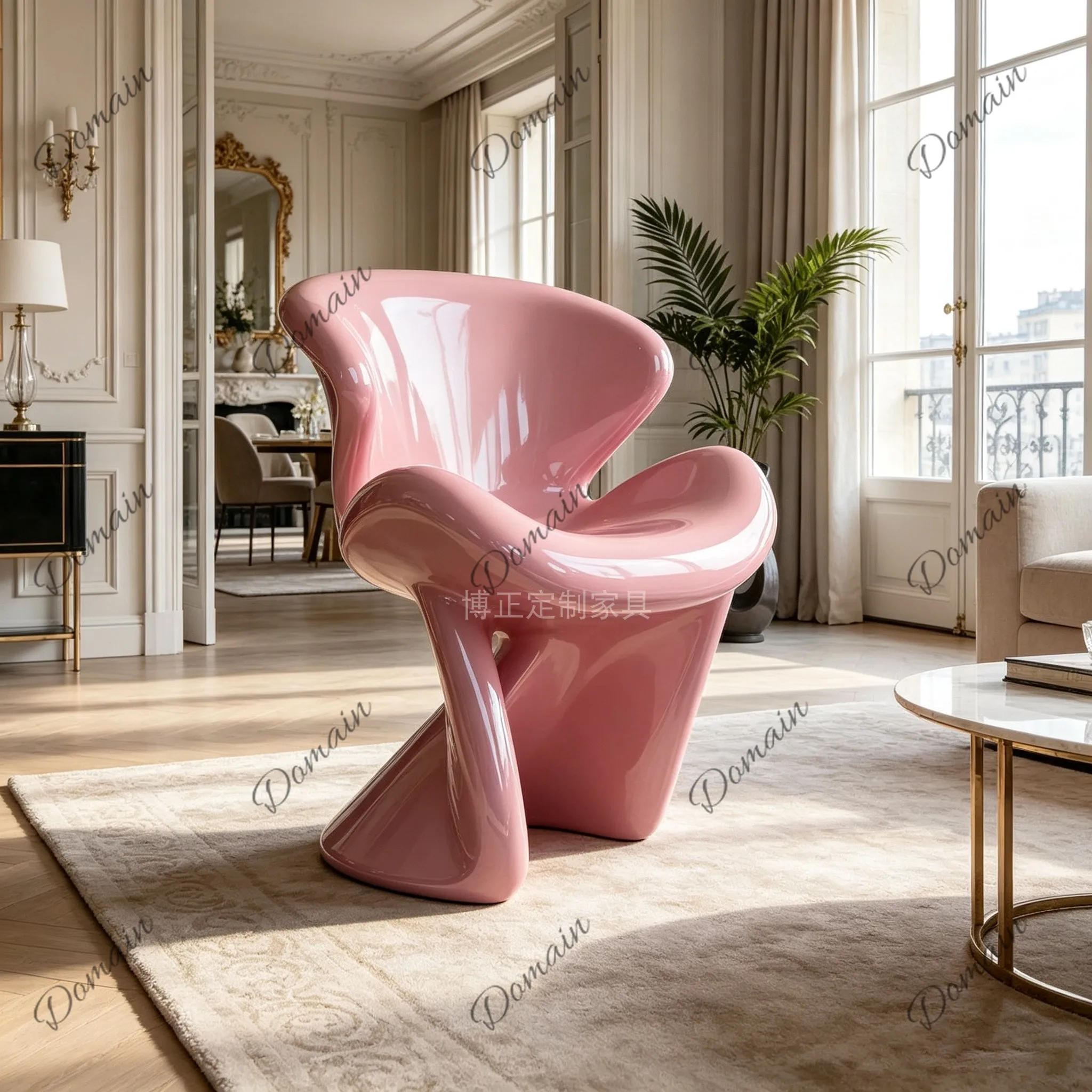Nordic designer twist shape single Italian minimalist artistic sense living room leisure lazy chair