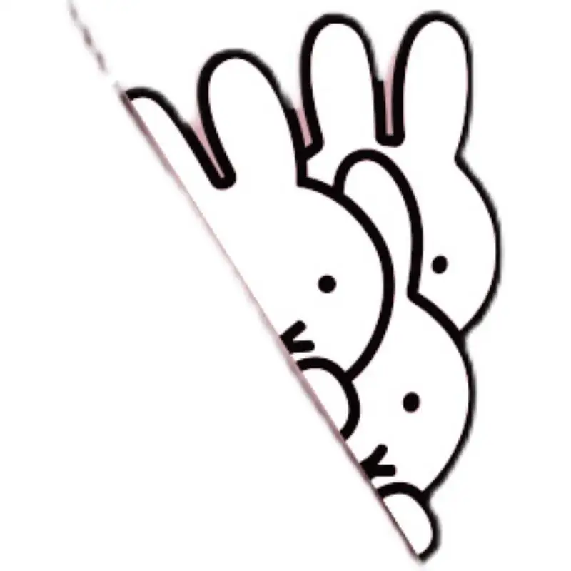 Miffy Rabbit-pegatinas creativas de Anime, calcomanías impermeables para coche y motocicleta, decoración de puerta/equipaje, arte de pared autoadhesivo de dibujos animados