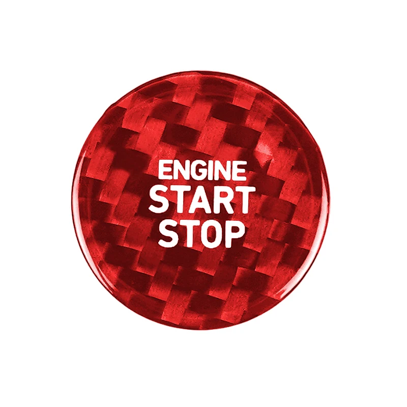 ل Genesis G70 G80 G90 GV70 GV80 ريال الصلب ألياف الكربون ملصق سيارة بدء المحرك وقف غطاء أزرار الكسوة الداخلية