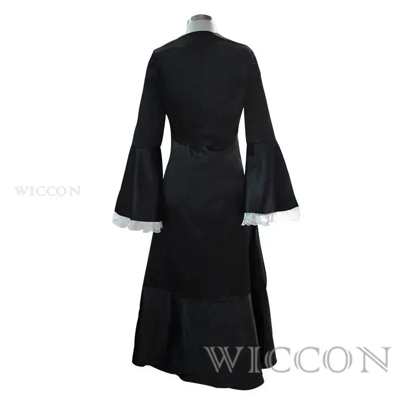 게임 블루 아카이브 Sunaookami Shiroko 코스프레 드레스 할로윈 카니발 의상 검은 망토 파티 의상