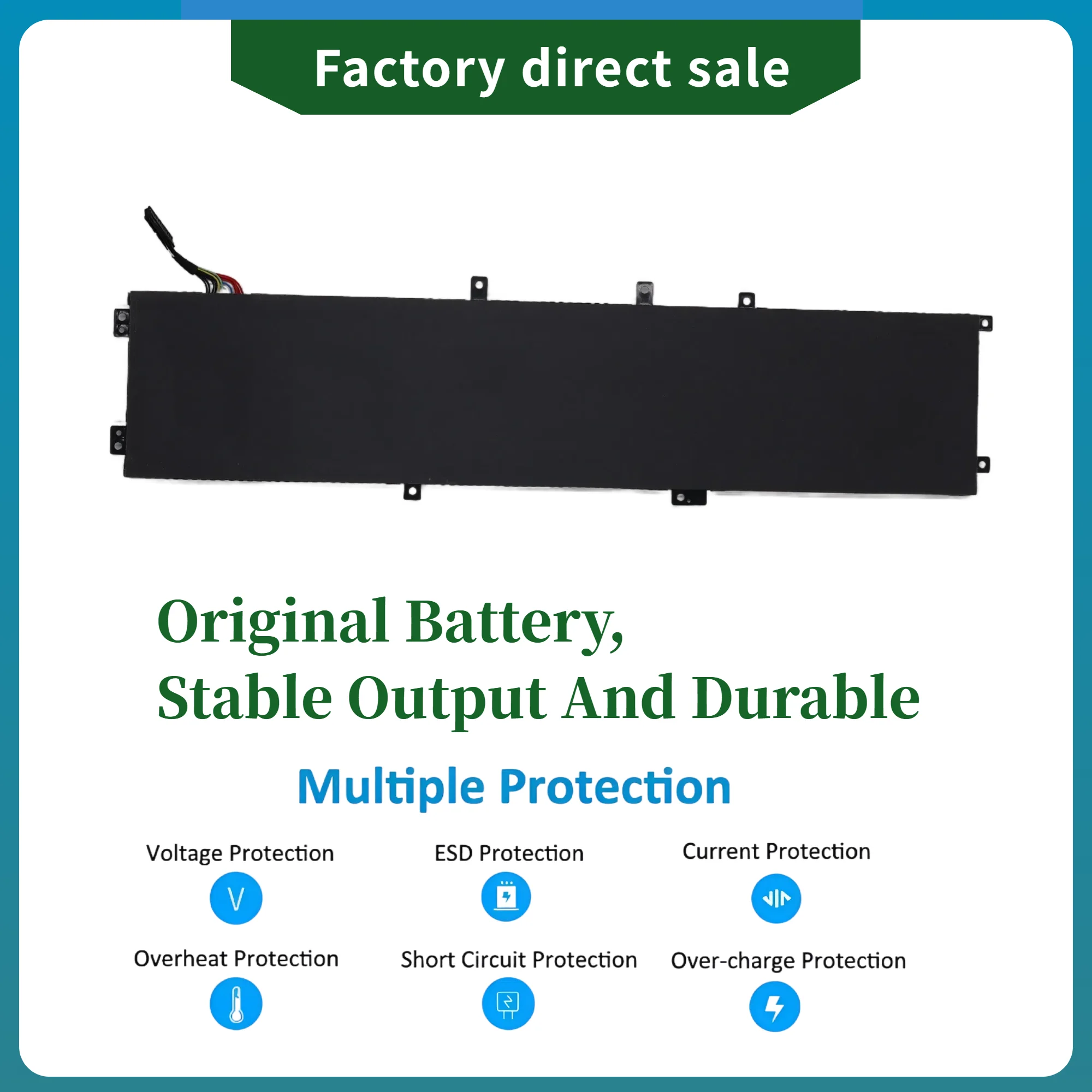 Fabriek direct! RRCGW 4GVGH laptopbatterij voor Dell XPS 15 9550 Precision 5510-serie M7R96 62MJV