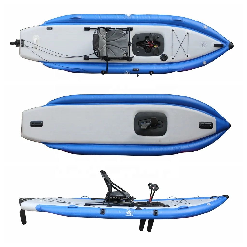 

Vicking 12ft Single Sit-On-Top Inflatable Fishing Kayak 3.6m Length with Pedal Drive Rudder Hot Selling Cheap PVC Hull Material