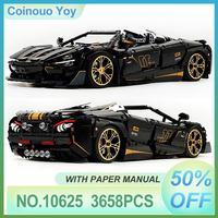 IN STOCK 1:8 MOC Sport Racing CAR Model 720S With Motor 10625 Building Block Bricks Puzzle DIY Toys For Children Christmas Gifts