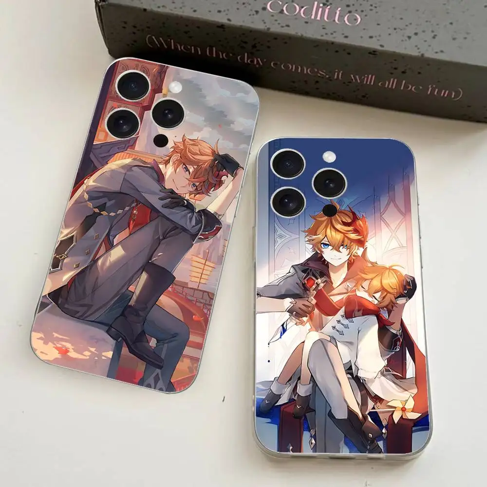 حافظة هاتف T-Tartaglias لهاتف آيفون 17 16 15 14 Plus 13 12 11 Pro Max غطاء خلفي شفاف #2