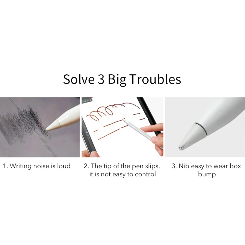 A003 Pencil Tip Cover for 2Nd 1St Generation Mute Silicone Nib Case for Pencil Cover Skin Screen Protector Mix