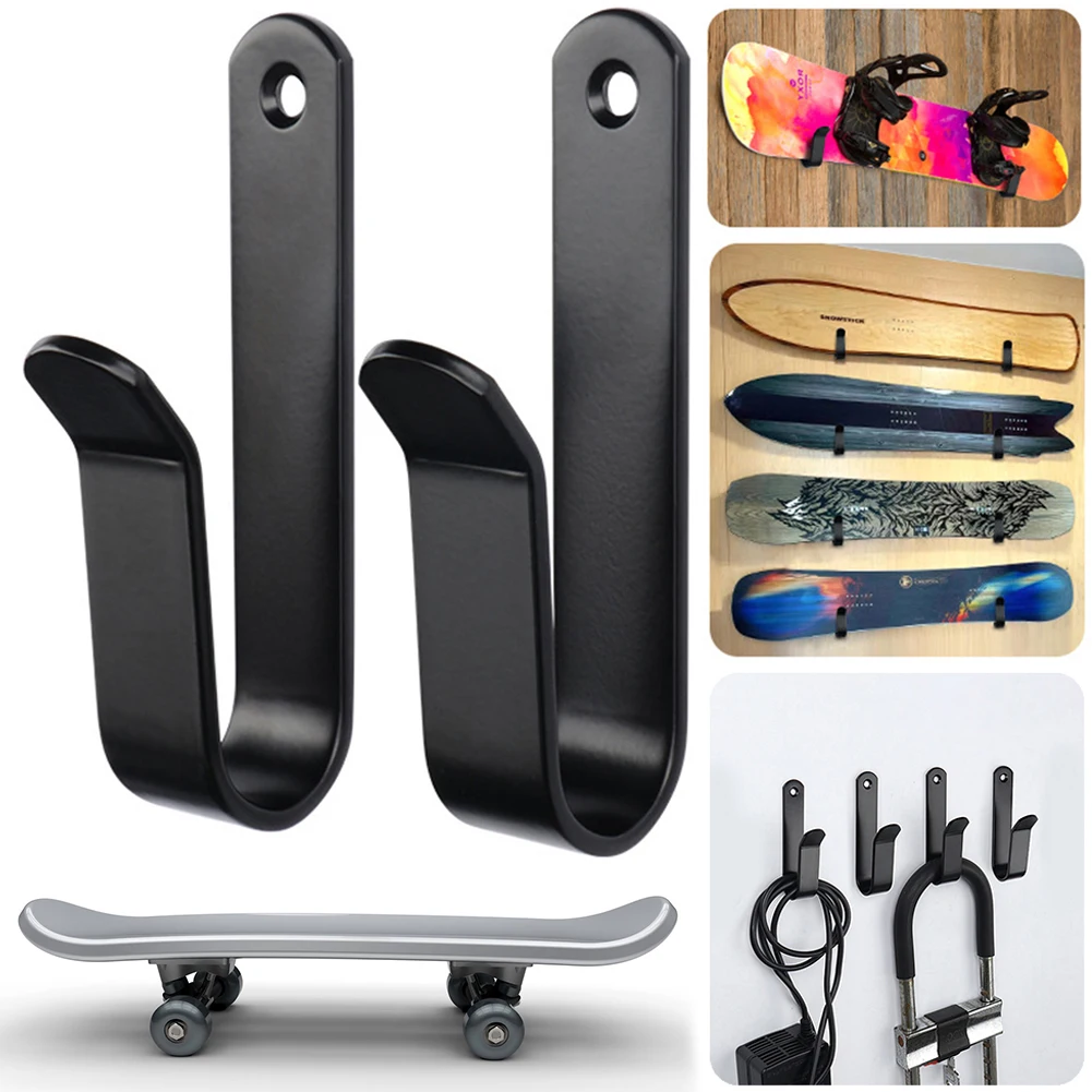 خطاف حائط فولاذية صلبة لعرض ألواح التزلج ، خطاف للتخزين ، غرفة المنزل أو المرآب ، جهاز كمبيوتر #1