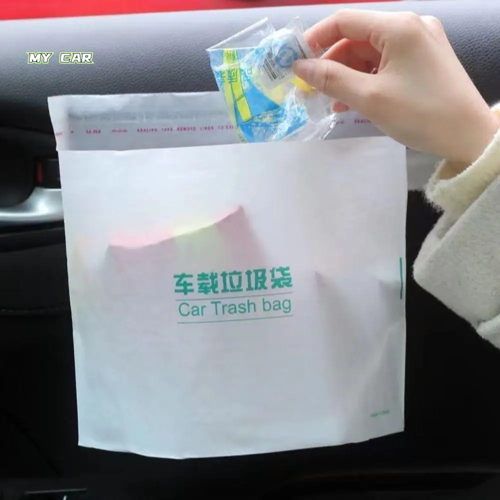 

20PCS Adhesive Car Trash Bags Portable Hang Car Rubbish Holder Disposable Biodegradable Auto Garbage Storage Bag