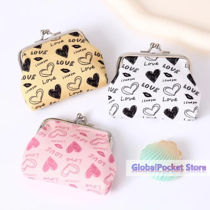 [TG823]Coin Purses Lady Small Wallet For Women Heart Pattern Hasp Coin Purses Money Change Pouch Female Handbag