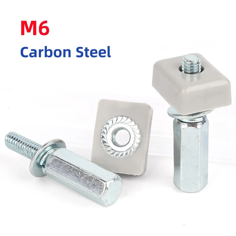 M6 Carbon Steel Elevator Car Wall Screws Nuts Elevator Components Car Wall Connecting Bolts