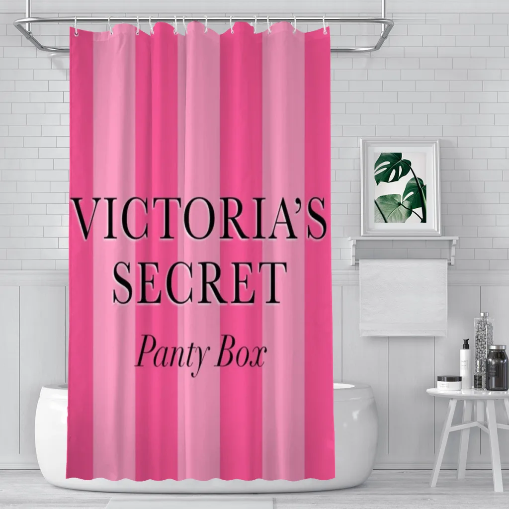 Victoria’s Secret Shower Curtain for Bathroom Aesthetic Room Decoration