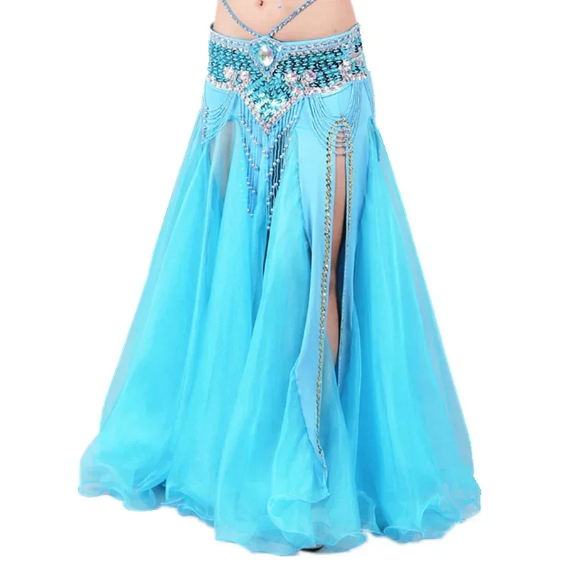 Belly Dancing Clothes Professional Long Fish Tail Skirts Wrapped Skirt Women Sequins Belly Dance Skirts (without belt)