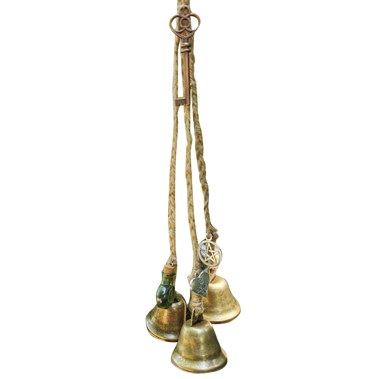 Protective Witch Bell Mystical for Home Entry, Negative Energy Cleansing Talisman Door Charm Hanging Ornament Decor Gift
