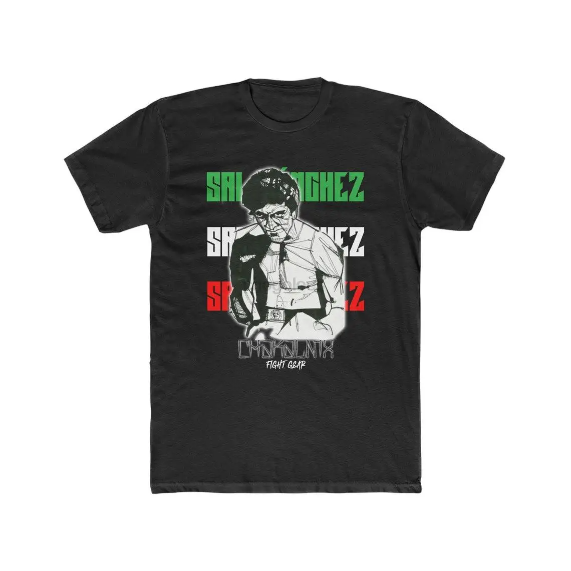 Sal Sánchez Salvador Sanchez Mexican Boxing king Boxing Legend Chakalmx Mexico Tijuana Edition Men's Cotton Crew Tee