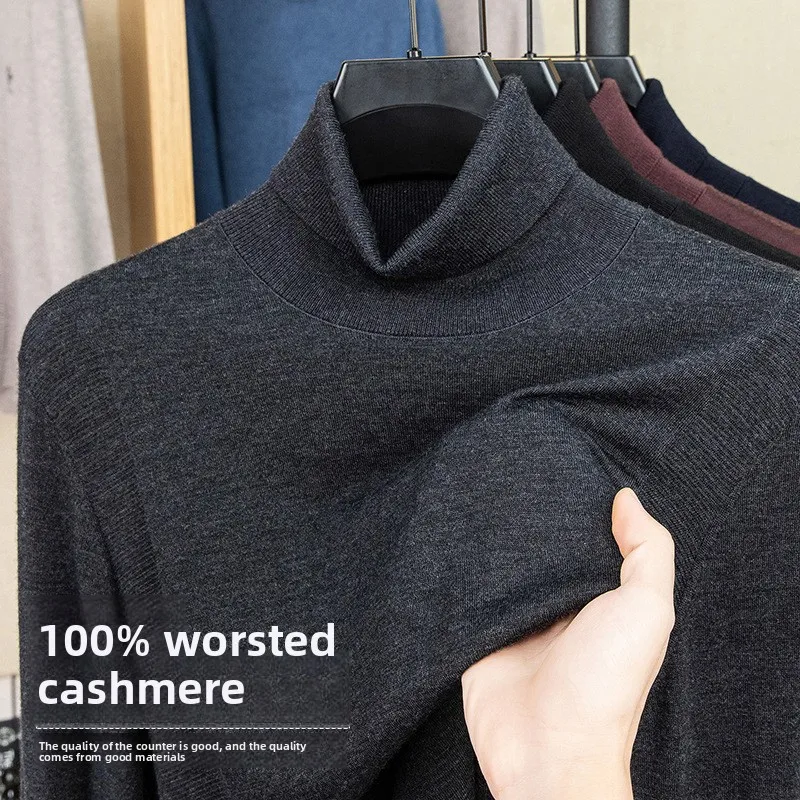 2026 neue Mode Herren Stricken Kaschmir Pullover High Neck Winter Pullover Männer Kleidung