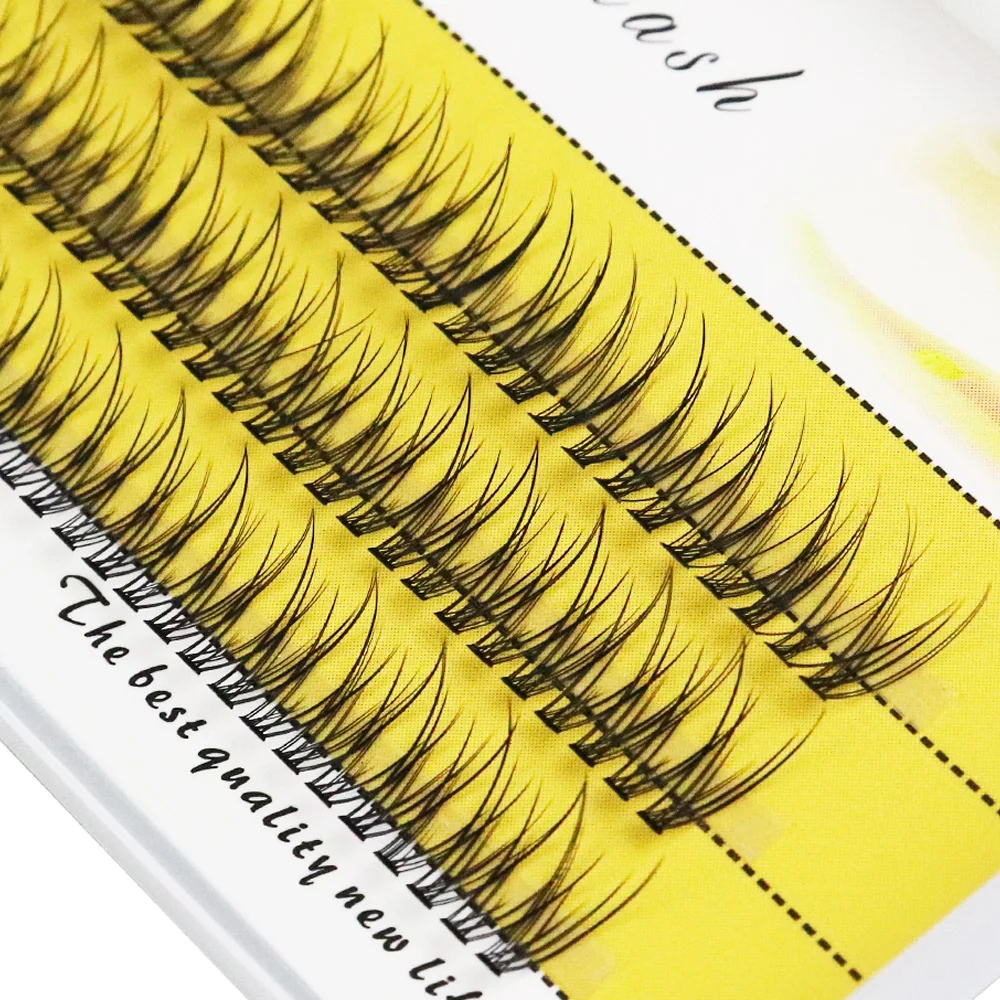 Fish Tail Cluster Eyelash Natural Eyelash Extension 1 box/60 bunches 3D Individual Eyelashes bundle Makeup Tool Lashes Wholesale