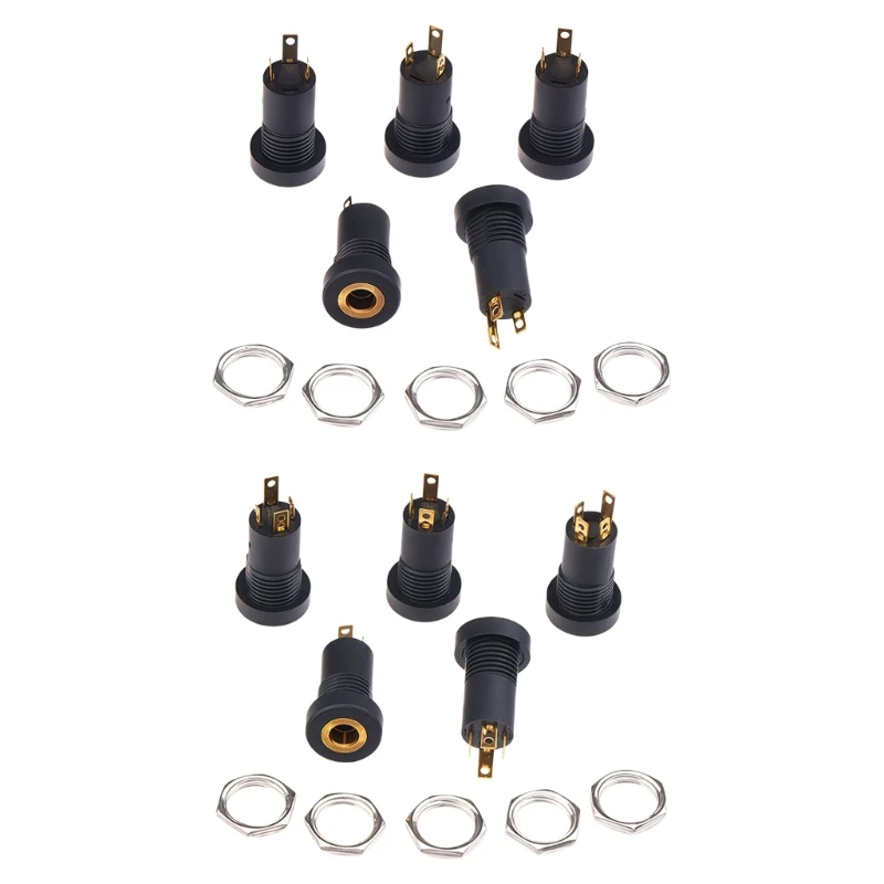 U55B 5Pcs 392A Gold Plate Music Video Input and Output Jacks for Most Devices Radio