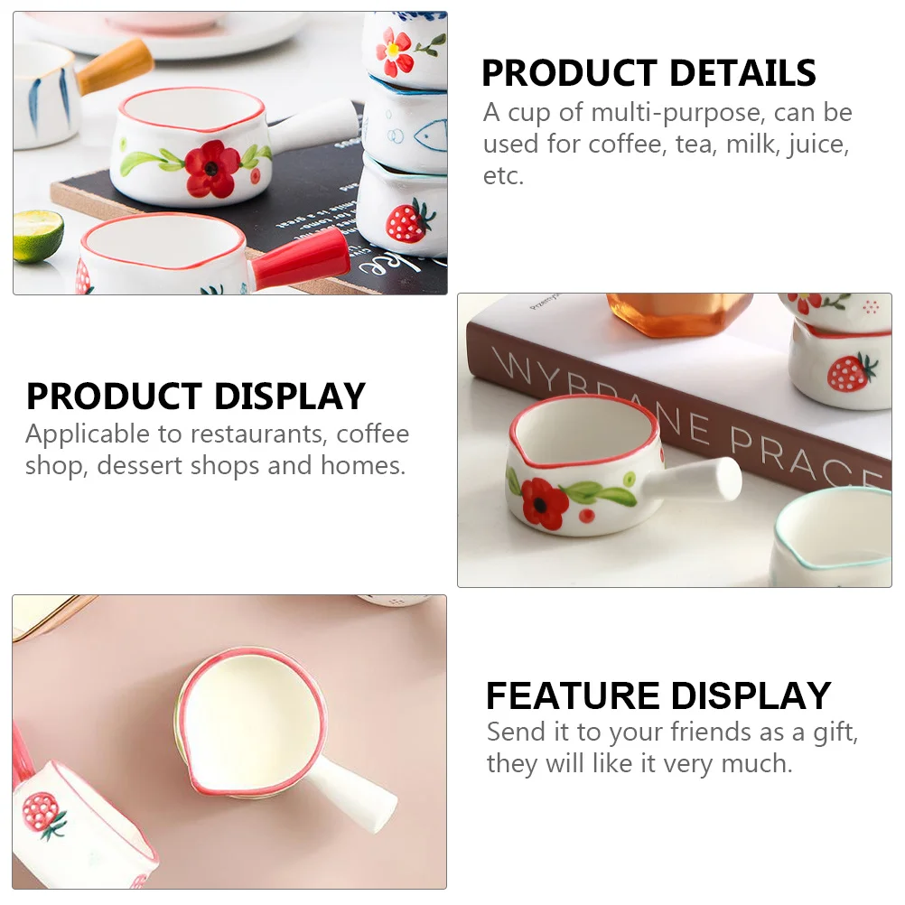 

1Pcs Ceramic Milk Pot High Quality Kitchenware Multi- Jar Small Sauce Dish for Drinks Ceramic Mini Milk Pot