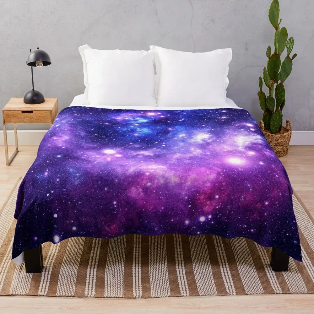 

Purple Blue Galaxy Nebula Throw Blanket Blankets For Sofas for babies Multi-Purpose Blankets