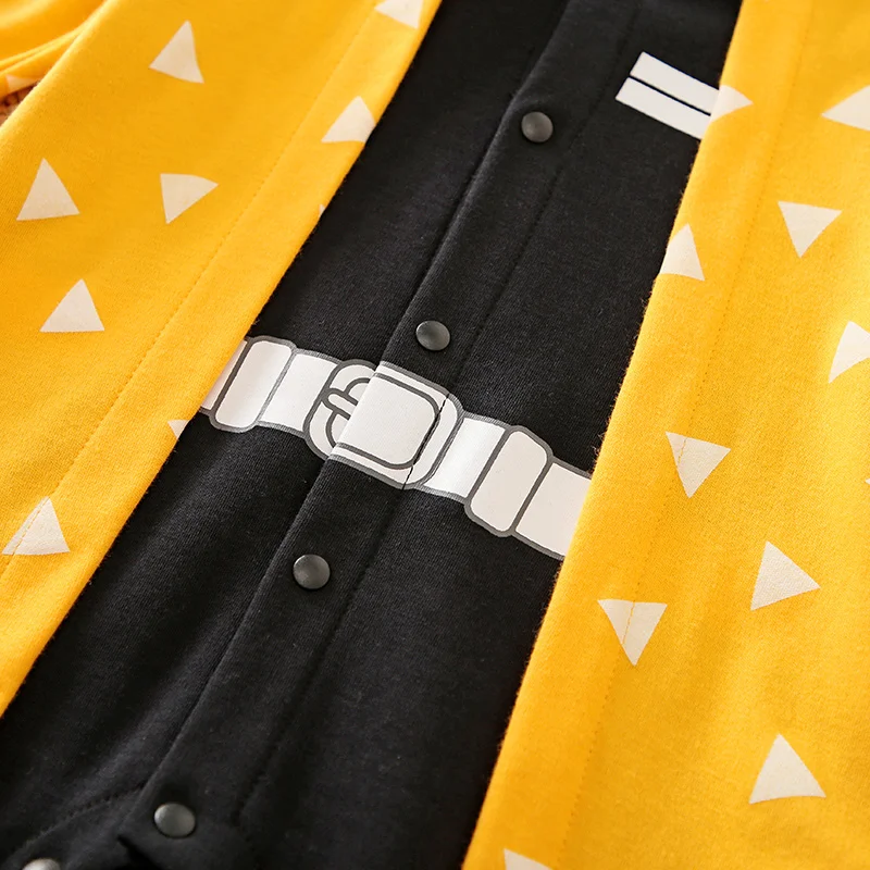 ملابس حديثي الولادة على طراز الرسوم المتحركة وسيم للعب الأدوار من القطن مريح وناعم0-18 بدلة أطفال بأكمام طويلة للربيع والخريف