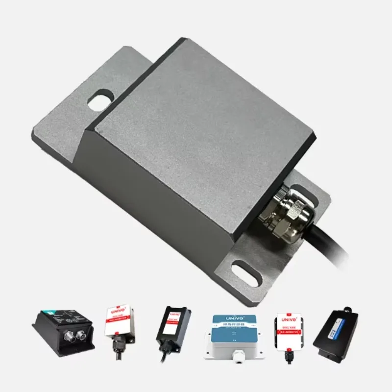 Univo Metal Waterproof Factory High Precision Measurement Industrial 3 Axis Inclinometer Inclination Angle Sensor RS485 Accuracy