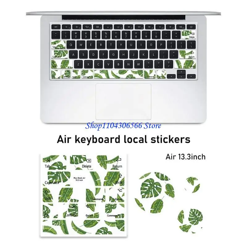 02DD Notebook English Keyboard Sticker Color Button Sticker For macair Laptops Computer Sticker Scrub Repair Film