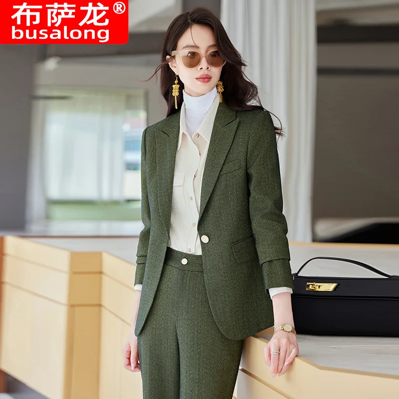 Suit Women2024New Spring, Autumn and Winter Business Wear Dignified Goddess Fan High-End Casual Formal Wear Women's Suit