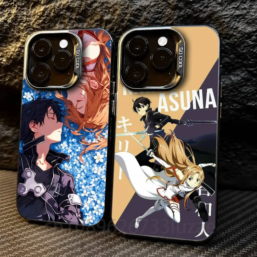 S-Sword Art Online SAO Phone Case For IPhone 17 PRO 16 15 14 13 12 11 ProMax  Plus large Shockproof Back Matte Cover