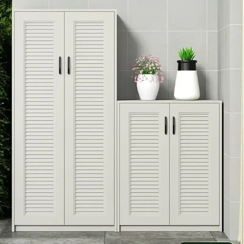 All aluminum alloy outdoor storage cabinet, household doorway shoe cabinet, waterproof balcony, large capacity storage cabinet,