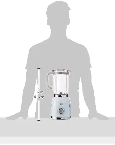 Smeg Countertop, Pastel Blue 50s Style Blender, 48 Ounces