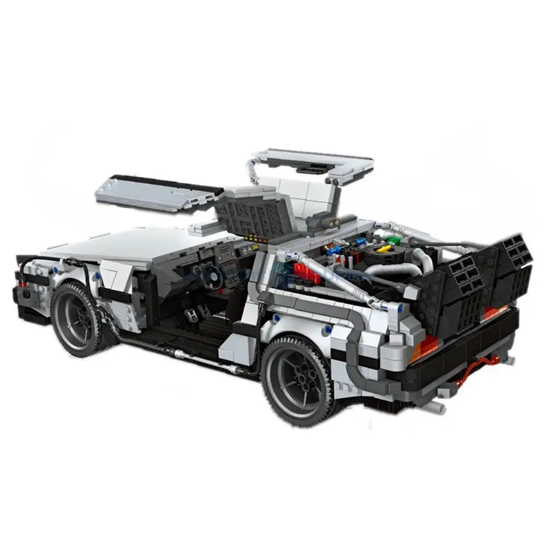 Auto d\'epoca Ritorno al futuro DeLorean DMC-12 Time Machine MOC 92004 Esperto creativo Mattoni Modello di veicolo Regali