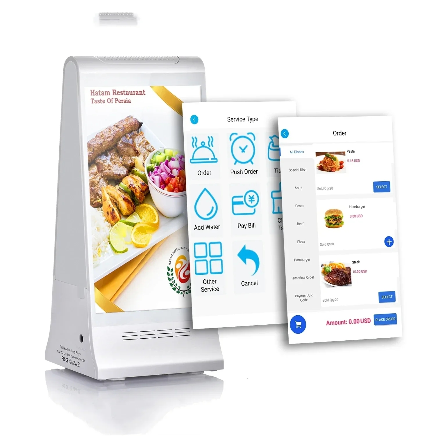 FYD-868Plus RK3568 Innovative restaurant hotel bar desktop LCD digital signage touch screen video media ad display