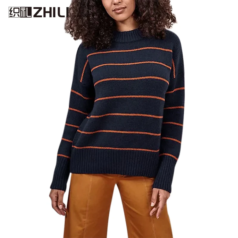 

Women's Fashion Long Sleeve Color Knitted Sweater Loose Pullover Jumper Tops