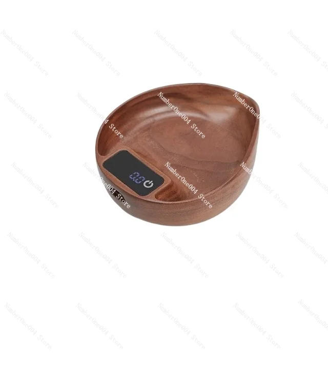 

Walnut Hand-brewed Electronic Weighing Bean Plate Italian Coffee Weighing Display Plate Coffee Electronic Scale