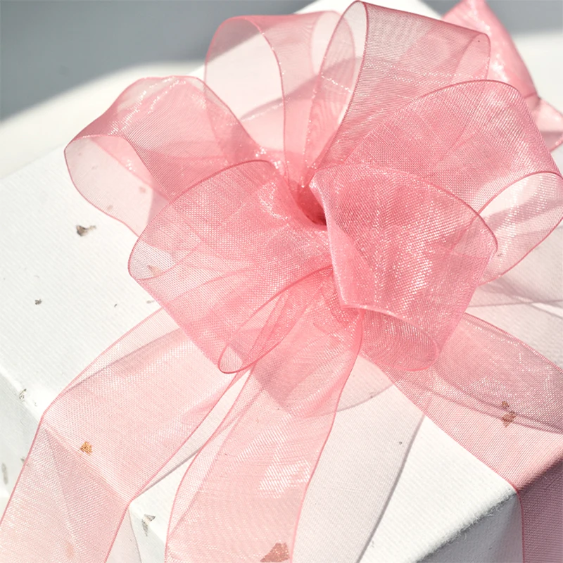 25 Yards Dream Chiffon Organza Ribbon Happy Birthday Valentine\'s Day Gift Packaging Party Bouquet Bow Decoration DIY Material