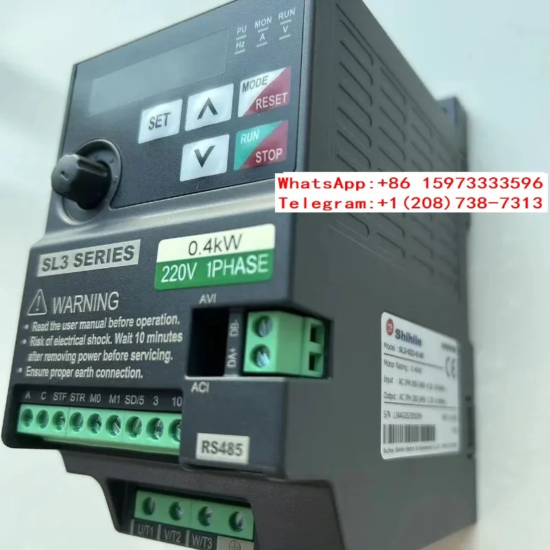 SL3-021-0.4K Variable Frequency Drive 400W Single Phase 220V Input Speed Controller for Industrial Automation Equipment