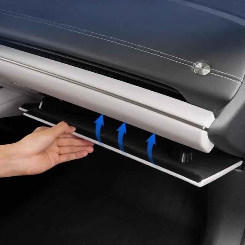For Xiaomi Su7 Passenger Glove Box Storage Box Push-pull Baffle Storage Box Interior Supplies Car Accessories Modification Tools - view 5