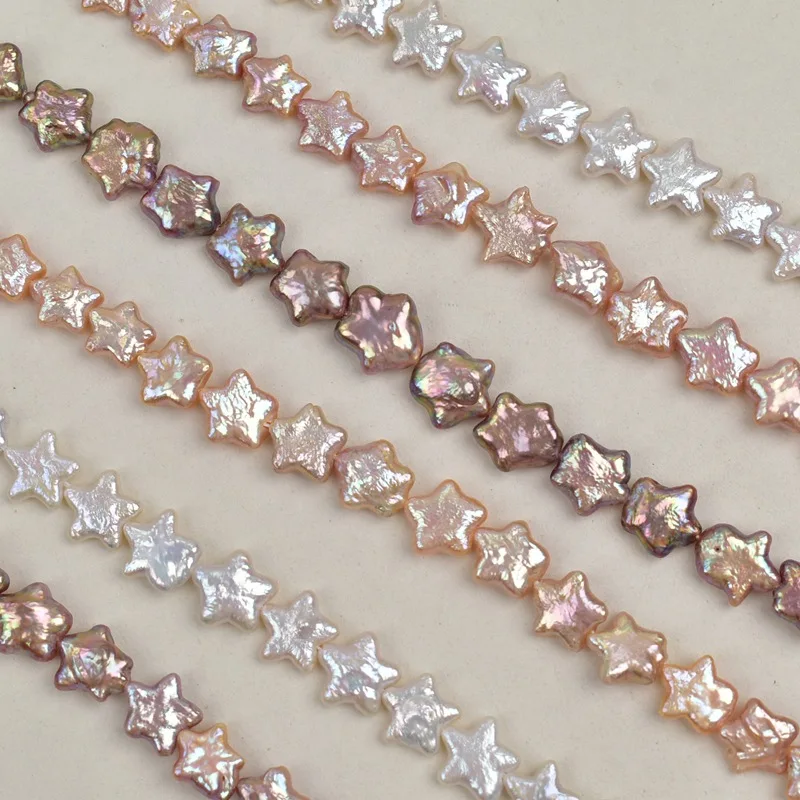 Baroque Irregular Freshwater Star Pearls Through Hole Loose Beads Five Point Star Shape DIY Jewelry Making Accessory Craft